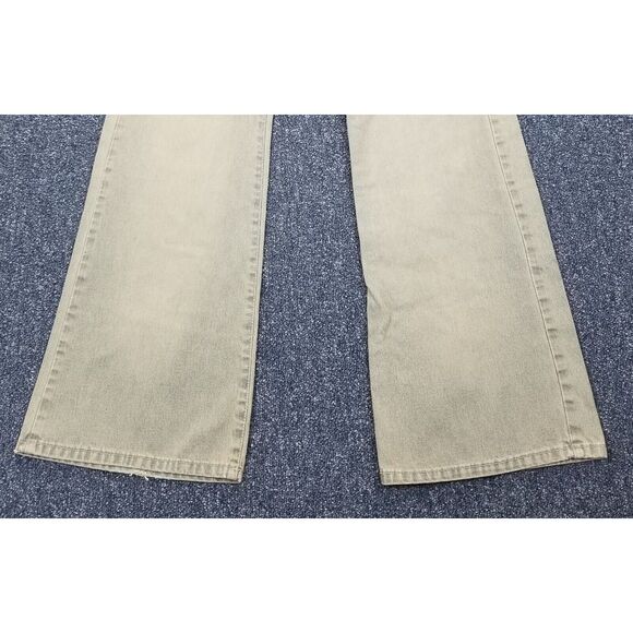 VTG ZARA Jeans Women's 34x33 Tan Denim Flared Bottoms Bootcut Y2K - Picture 3 of 14